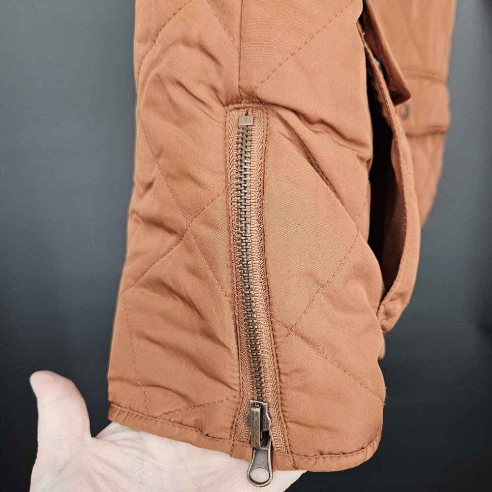 Thread Supply Vest Womens Small Rust Brown Quilt Sherpa Fleece Zip Reversible - Picture 8 of 13